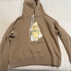 Women's Polo Ralph Lauren Siberian Husky And Bear Embroidered Hoodie Size L
